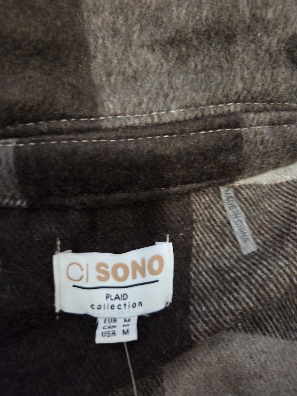 Ci Sono Brown Plaid Chinos